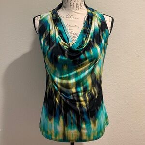 Worthington Black and Teal Women's Blouse